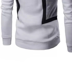 เสื้อสเวตเชิ้ตโอเวอร์ไซส์สีขาวดำสำหรับผู้ชาย ผ้าฝ้ายน้ำหนักเบา คอกลม สตรีทแวร์ พรีเมียมคุณภาพสูง สวมใส่สบาย ระบายอากาศได้ดี - Product Image 2