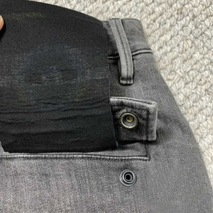 Pantalones Cortos de Mezclilla Elásticos para Hombre, Lavado Oscuro, Casuales, para Gimnasio, Ejercicio al Aire Libre, Transpirables, Cómodos - Product Image 4