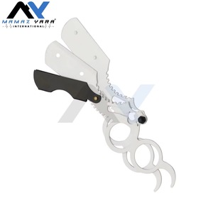 Professional Straight <b>Single</b> <b>Blade</b> Barber <b>Razor</b> Ring Handle Cut Throat Shavette White Black Mens Salon Home Shaving Grooming - Product Image 4