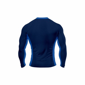 Rashguard personnalisé extensible 4 directions MMA BJJ OEM pour hommes, manches courtes, chemises décontractées en satin, respirant à l'avant, antibactérien, UPF50+ - Product Image 2