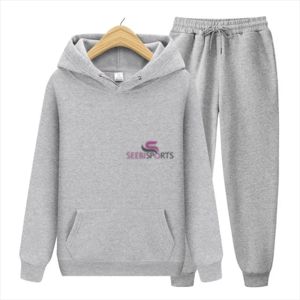 Survêtements en coton personnalisés avec logo d'usine, ensembles de survêtements à capuche respirants pour l'automne, pantalons à capuche unisexes pour le sport - Product Image 3