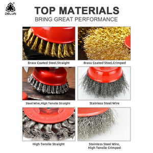Brosse à fil métallique ondulé DELUN de qualité industrielle pour le décapage de la rouille, le détartrage, le nettoyage et le polissage des surfaces métalliques sur meuleuse - Product Image 6