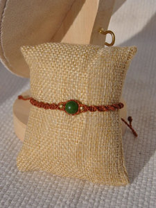 Handmade Macrame Green Aventurine <b>Bracelet</b> Set Natural Green Stone Beads <b>Adjustable</b> Boho Healing Jewelry for Women - Product Image 4