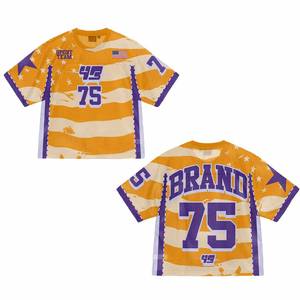 Camiseta Deportiva Retro Personalizada de Secado Rápido con Cuello en V, Estampada, Estilo Oversize, para Hombre, Camiseta de Baloncesto, Fútbol, Malla Transpirable - Product Image 4