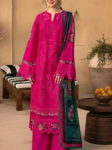 <b>Women</b> Green Digital Printed <b>Kurta</b> Palazzo Set With Striped Dupatta Indian Pakistani Suit - Product Image 2