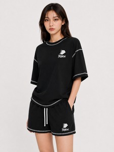 Premium <b>Women</b> Summer 2-Piece <b>Shorts</b> <b>Set</b> with <b>Short</b> Sleeve 100% Cotton Breathable Comfort & Modern Style <b>for</b> Daily/Casual Use - Product Image 6