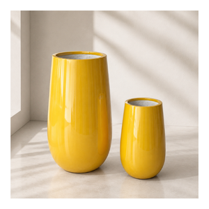 Pots à plantes en fibre de verre de haute qualité, prêts à être expédiés, pour intérieur, extérieur, jardin, décoration de la maison, légers, écologiques, avec trou de drainage. - Product Image 1
