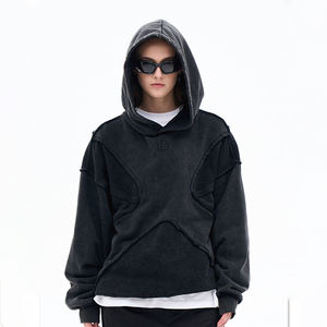 Custom Women's <b>Tracksuits</b> Heavy Weight 500 GSM 350 GSM <b>Polyester</b>/Cotton Fleece Embroidered Oversized Hoodie Shorts - Product Image 2