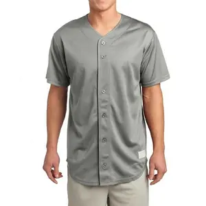 เสื้อยืดเบสบอลสำหรับผู้ชาย,เสื้อยืดเบสบอลผ้าโพลีเอสเตอร์ปักลายแบบเต็มติดกระดุมสำหรับเด็กพิมพ์ลายเปล่าแบบระเหิดสั่งทำ