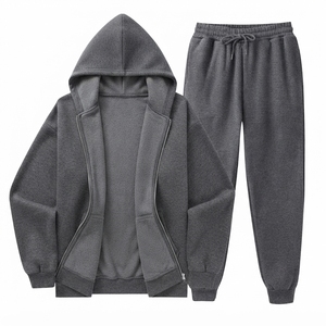 Ensemble de survêtement unisexe noir bapeHoodie avec sweat-shirt à fermeture éclair intégrale, poches latérales et pantalon de jogging à cordon de serrage, vêtements décontractés pour l'automne - Product Image 6