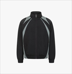 New Stylish 100% Polyester Men's Two Tone <b>Stand</b> Collar Zipper Jacket & Welted Pockets Sweatpants Panel <b>Work</b> Windbreaker Sets OEM - Product Image 2