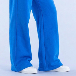 Customized Designed Logo Women's Straight Leg Track <b>Pants</b> With Inner Drawstring & Elastic Waist Joggers Wholesale Manufacturer - Product Image 5