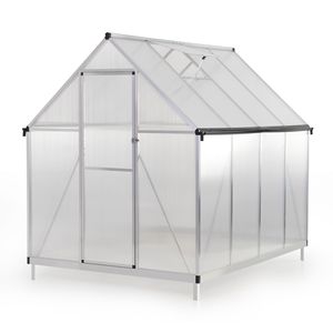 6x8 FT Polycarbonate Garden Greenhouse with Hinged Door Walk Outdoor <b>Vent</b> <b>Window</b> Rain Gutter & Heavy Duty Aluminum Ho - Product Image 4