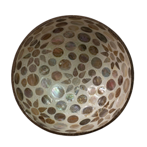 <b>Coconut</b> <b>shell</b> bowl featuring natural etched pattern eco conscious build polished finish for kitchen decor - Product Image 1