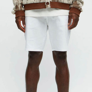 Shorts d'été élégants pour hommes, coupe classique, avec cordon de serrage, couleur unie, 100% coton, séchage rapide, coutures durables, toucher doux, pour les vacances à la plage - Product Image 1