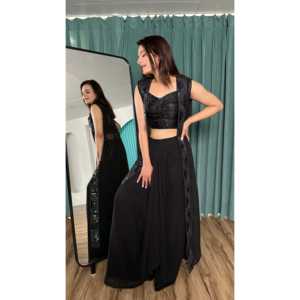 Designer Evening <b>Dresses</b> Beautiful Top Bottom <b>Shrug</b> <b>for</b> Party Wear - Product Image 6