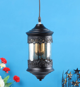 Vintage Industrial Moroccan Style <b>LED</b> Pendant <b>Light</b> with Iron Shade Retro Metal <b>Ceiling</b> Fixture Dimmable Kitchen Hanging Lamp - Product Image 4