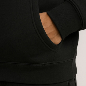 Sweat-shirt à capuche pour homme avec motif d'ange tatoué, en coton noir, en molleton français, streetwear, fabricant de vêtements - Product Image 6