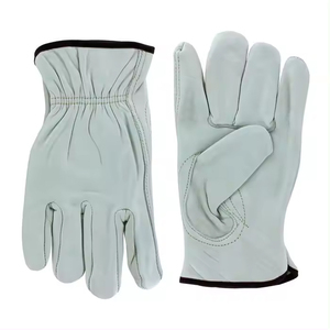 Gants d'hiver pour homme en cuir véritable de haute qualité, doublure en laine chaude, gants de conduite en peau de mouton noire avec sangle de poignet réglable - Product Image 1