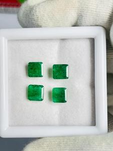 Émeraude naturelle de Zambie, taille émeraude, 6,73 carats, 4 pièces, couleur verte premium, lustre excellent, qualité supérieure, certifiée IGI, pour collectionneur - Product Image 5