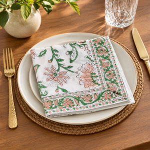Juego de Manteles Individuales de Tela Floral Hechos a Mano, 100% Algodón, Mantel Personalizado para Mesa de Comedor, para Hogar y Hotel - Product Image 2
