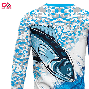 Camiseta de Pesca de Manga Larga de Secado Rápido Hecha a Medida, Camisetas Impermeables, Ropa Deportiva, Sublimación Completa, Algodón Poliéster, Camisetas para Hombre - Product Image 5