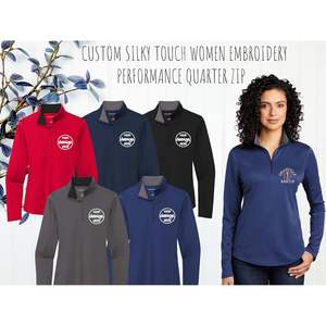 Tops Deportivos Personalizados para Mujer, Sudadera con Cierre de Cremallera de un Cuarto, Bordado Personalizado con Logotipo y Tacto de Seda Lk584 - Product Image 4