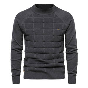 T-shirts décontractés pour hommes à manches longues et col roulé, imprimés sur mesure, 100% polyester, pour l'automne et l'hiver - Product Image 5