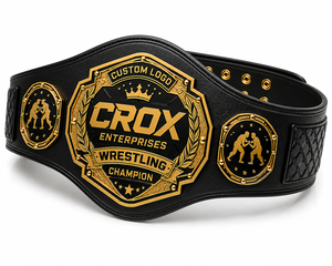 Ceinture de championnat de lutte unisexe avec logo personnalisé, boucle en alliage noir et or, trophée sportif formel, longueur 1,2 m pour événements et présentations - Product Image 2