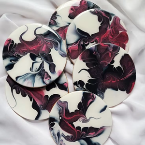 ชุดจานรองแก้วเรซิ่นทำมือ ดีไซน์คลาสสิก เป็นมิตรกับสิ่งแวดล้อม ทำจากเรซิ่นธรรมชาติ สไตล์เรียบง่ายทันสมัย - Product Image 1