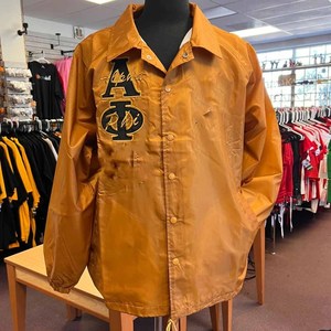 Chaqueta Coach Bordada Color Granate para Hombre de Wheel Whores, Cuello Camisero, Manga Larga, Estilo Workwear, de Poliéster - Product Image 5