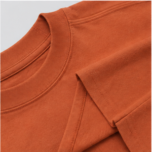 Custom Clay Orange Cotton Hemp Athletic <b>Mens</b> Oversized Short Sleeve T-Shirt MTS-OVR-0032 - Product Image 6