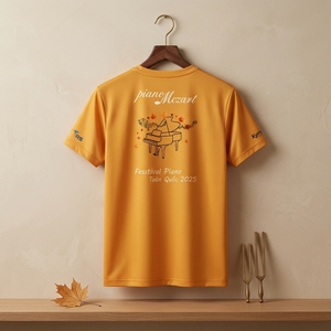 เสื้อเปียโน พิมพ์ลายแบบซับลิเมชั่น ระบายเหงื่อได้ดี รับผลิตแบบ OEM ODM เสื้อเปียโนสั่งทำจำนวนมาก ผู้ผลิตเสื้อผ้าสำหรับงานเทศกาลดนตรี - Product Image 5