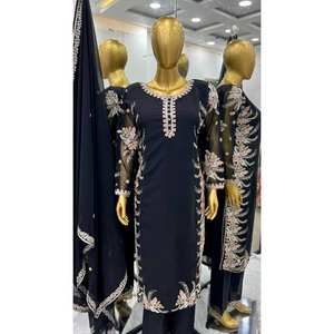 ชุดเสื้อและชุด Dupatta สำหรับใส่ทำงานปาร์ตี้งานปักสำหรับผู้หญิง - Product Image 5