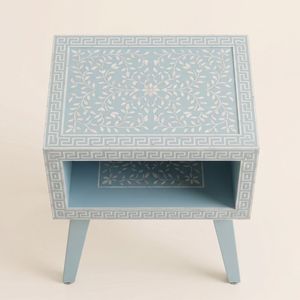 Nueva Mesita de Noche de Lujo con Incrustaciones de Hueso, Moderna, Sencilla y Creativa, de Madera Maciza para Dormitorio - Product Image 3