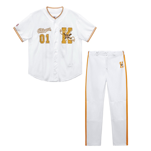 Maillot de baseball personnalisé Maan Wears 2026 de haute qualité, rose, à manches courtes, boutonné, en polyester respirant, uniforme unisexe pour adulte - Product Image 6