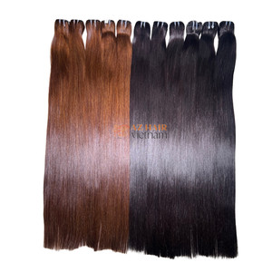 Venta al por mayor de paquetes de cabello humano virgen 100% natural, con cutícula alineada, liso como un espejo, cabello vietnamita crudo de proveedores, larga duración. - Product Image 6