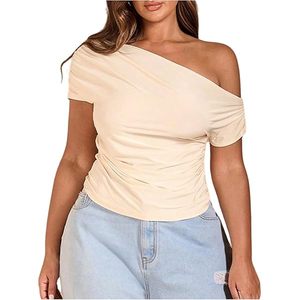 Camiseta Moderna para Mujer de Uso Diario, Sostenible, Talla Grande, Diseño con Hombros Caídos, Inspiración de Lujo, Elegante - Product Image 1