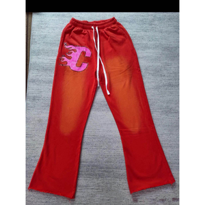 Pantalon de jogging molletonné délavé pour homme, coupe ample, style streetwear décontracté, idéal pour l'hiver - Product Image 1