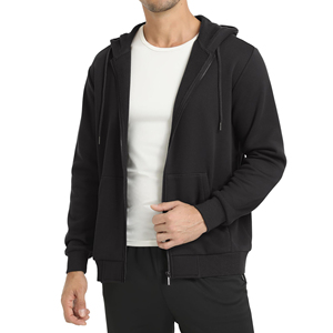 Sudadera con Capucha Casual de Alta Calidad para Hombre, Corte Regular, Forro Polar de Algodón, Precio Económico, Cuello con Cremallera para Invierno, Estampada - Product Image 3