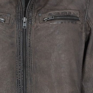 Chaqueta de Motocicleta para Mujer, de Cuero Genuino y Gamuza Vacuna, Transpirable, con Cuello Alto, Manga Larga, Cierre de Cremallera, Resistente al Viento, Color Marrón Sólido - Product Image 6