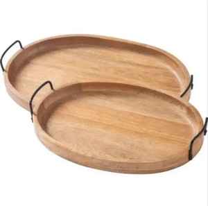 Bandeja de Servicio de Resina y Madera Ecológica de Alta Calidad, Duradera, Segura, Estilo Moderno, para Bodas, Fiestas, Desayunos - Product Image 4