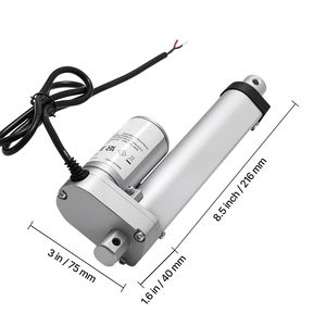 Attuatore Lineare ad Alta Velocità 12V 0.6'/s con Protezione IP54, Staffa di Montaggio, Cilindri da 4 Pollici, 225 libbre/1000N - Product Image 6