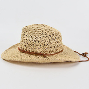 Panama Soft Paper Adjustable Hat for Men Women Summer Breathable Travel Beach Solid Wide Brim <b>Sunscreen</b> - Product Image 6