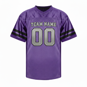 สั่งซื้อจำนวนมาก เสื้อฟุตบอลอเมริกัน 7V7 ชุดทีมแบบกำหนดเอง พิมพ์ลายแบบ Sublimation คุณภาพสูง ทนทาน ครึ่งตัว ชุด 100% - Product Image 1