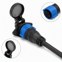 Connecteur moulé M25 économique à verrouillage par poussée avec cache-poussière et câble