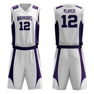 Ensemble de maillot et short de basketball pour hommes, qualité supérieure, séchage rapide, personnalisable par sublimation, tenue de sport athlétique pour l'entraînement - Product Image 1