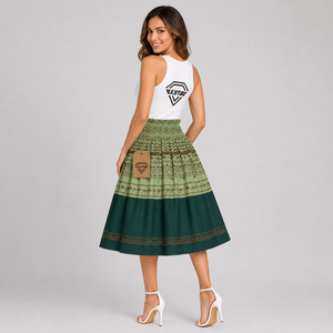Women Hawaiian Island Floral Maxi <b>Skirt</b> Tropical Beach Autumn Vacation Casual Lightweight Flowy <b>Skirt</b> Custom Wholesale - Product Image 4