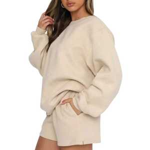 Sudadera con capucha corta para mujer, 70% algodón, 30% poliéster, con impresión de logotipo personalizado, transpirable, ecológica, tejida. - Product Image 1