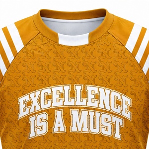 Maillot de rugby personnalisé en or, l'excellence est un must, impression par sublimation, maillot de rugby pour homme, séchage rapide, respirant, vêtements d'entraînement d'équipe personnalisés - Product Image 4